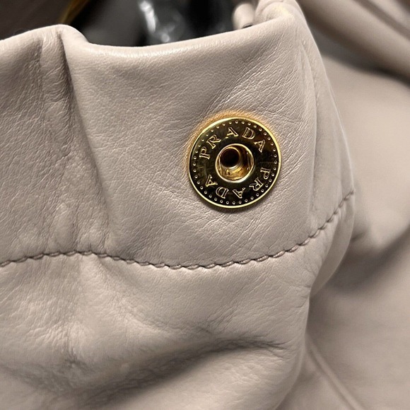 Authentic Prada Hand Bag Satchel Calf Leather 2237218 - Picture 4 of 16